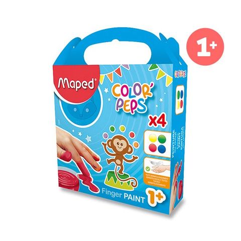 Obrázek produktu: Prstové barvy MAPED Color´Peps - 4 barvy, 80 ml