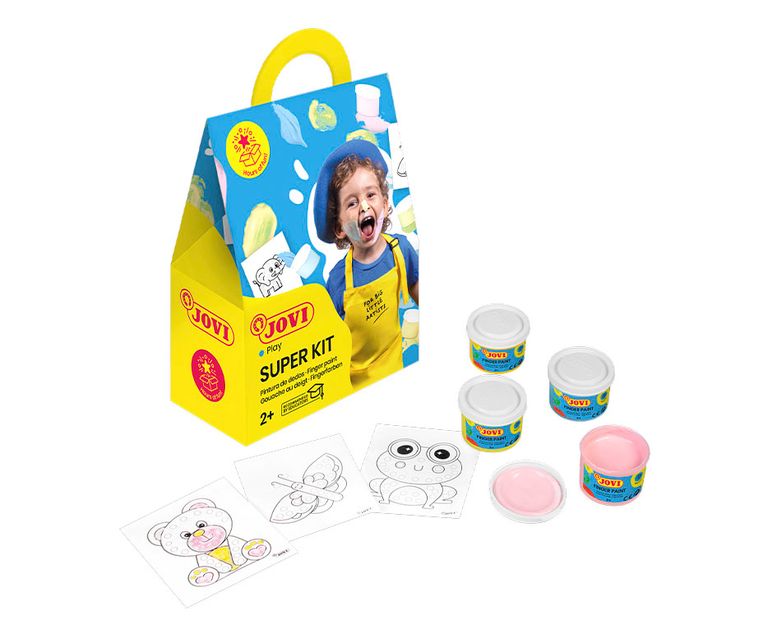 Prstové barvy sada JOVI pastel 4 x 35ml - 20 šablon