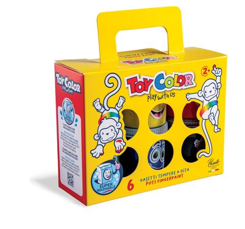 Obrázek produktu: Prstové barvy TOY COLOR - sada 6 × 80 ml
