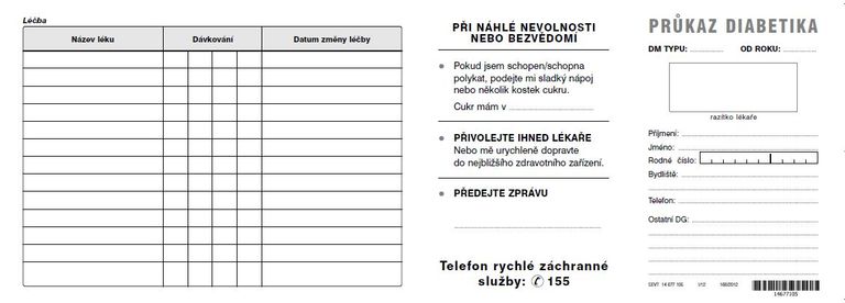 Průkaz diabetika
