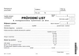 Obrázek produktu: Průvodní list k rentgenovému vyšetření