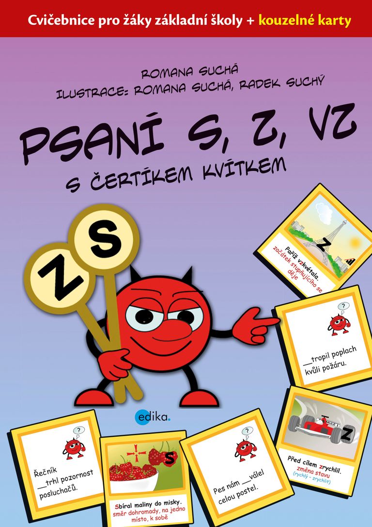 Psaní S, Z, VZ s čertíkem Kvítkem Edika