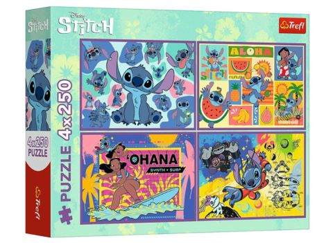 Obrázek produktu: Puzzle 4 v 1 Úžasný Stitch 4 x 250 dílků