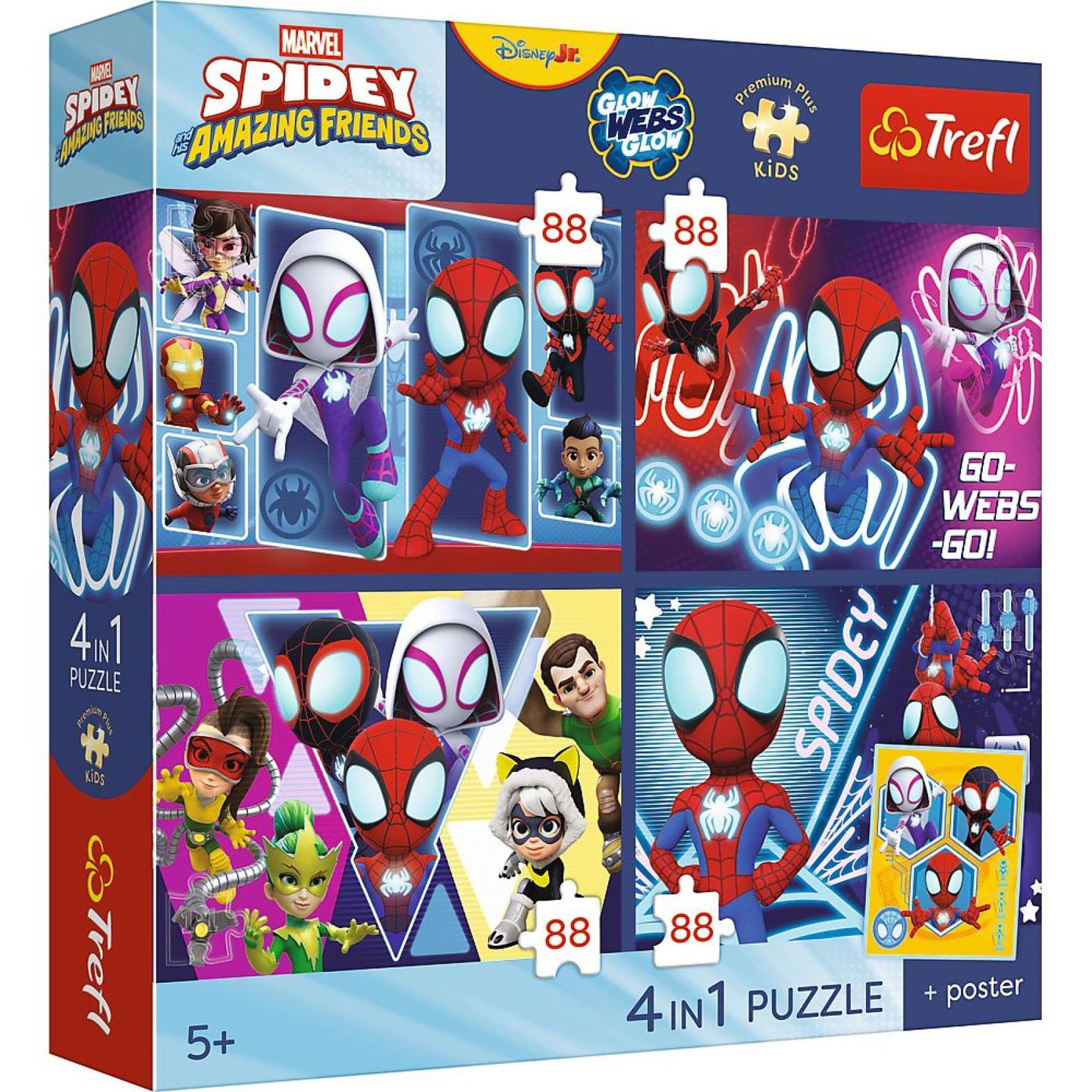Puzzle 4v1 Spidey a jeho úžasní přátelé