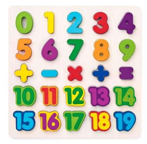 Obrázek produktu: Puzzle - číslice masivní na desce