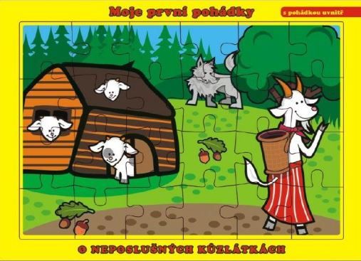 Levně Puzzle deskové O Neposlušných kůzlátkách 24 dílků