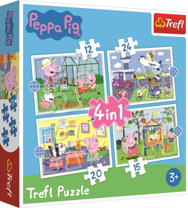 Trefl Vzpomínky na prázdniny 12 + 15 + 20 + 24 dílků