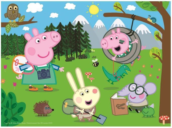 Puzzle Prasátko Peppa - Výlet do lesa 27 x 20cm, 30 dílků