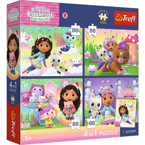 Obrázek produktu: Puzzle Premium 4v1 Gabby Dollhouse 4 x 88 dílků