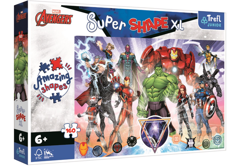 TREFL Super Shape XL Avengers 160 dílků