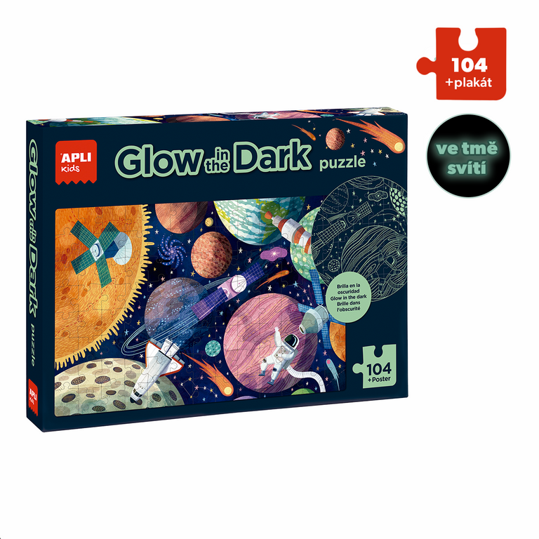 Puzzle svítící ve tmě - Sluneční soustava