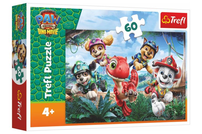 Puzzle Tlapková patrola/ Paw Patrol Dino Movie - Dinosauří záchrana 60 dílků