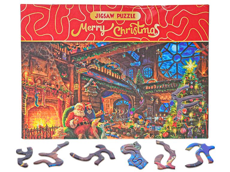 Puzzle Merry Christmas: U Santy doma 468 dílků