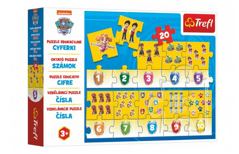 Obrázek produktu: Puzzle vzdělávací Čísla - Tlapková patrola, 20 dílků