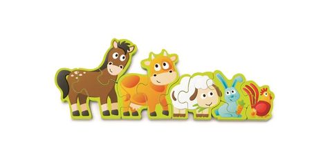 Obrázek produktu: Puzzle Zvířátka a číslice, 10 dílků