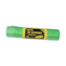 Obrázek produktu: Pytle na odpad 60 l - zelené zatahovací  (10 ks)