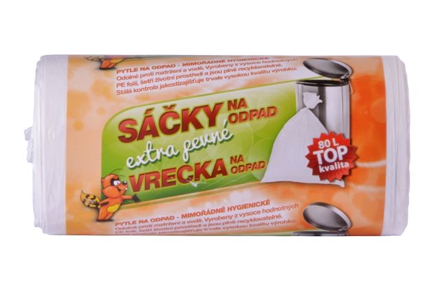 Vipor Mikrotenové sáčky do koše bílé 80 l