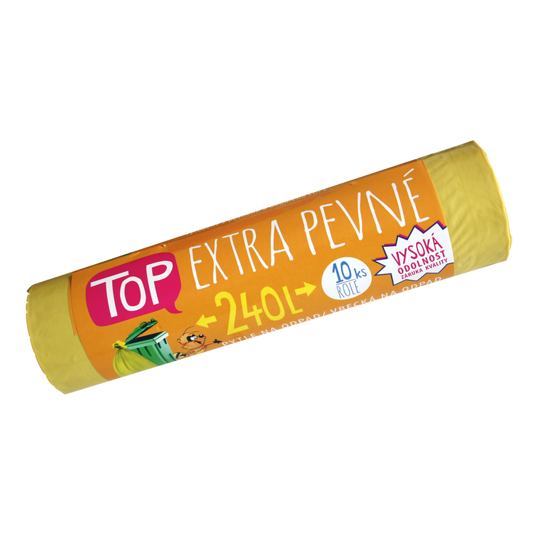 Pytle na odpad LDPE Extra TOP 240 l - žluté - 10 ks