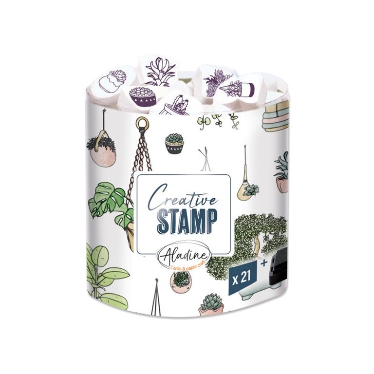 Razítka Creative Stamp Rostliny 21ks Aladine