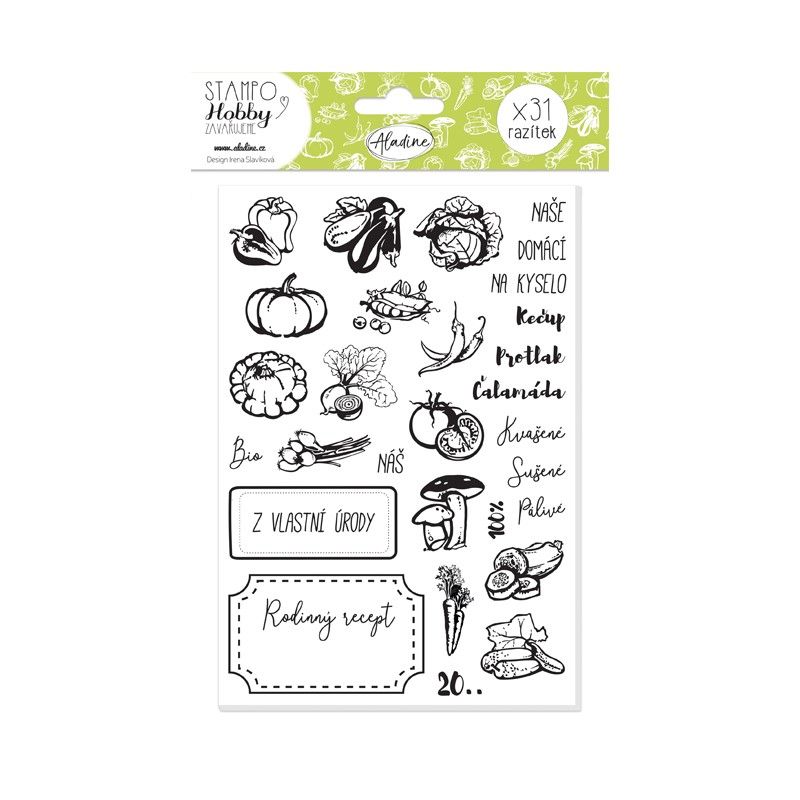 Razítka Aladine Stampo HOBBY, 31 ks - Zavařujeme