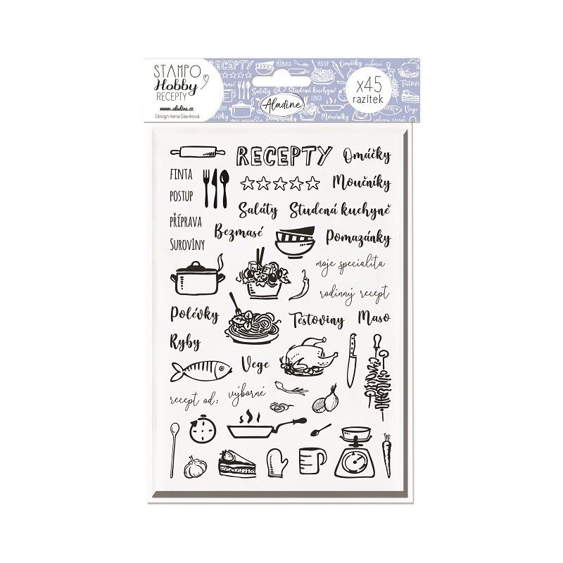 Razítka Aladine Stampo HOBBY, 45 ks - Moje recepty