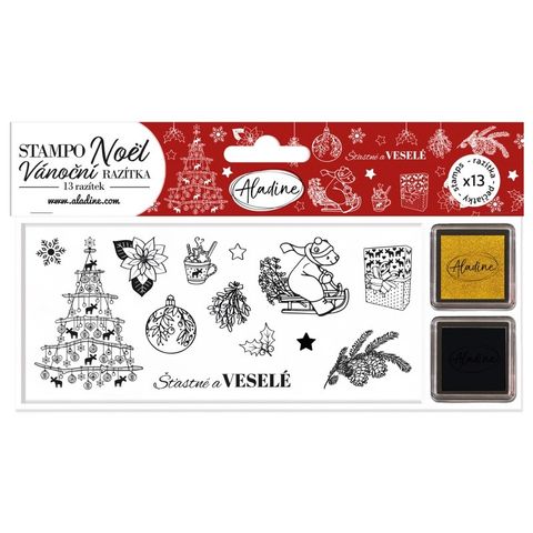 Obrázek produktu: Razítka Aladine Stampo Noël, 13 ks - Severské Vánoce