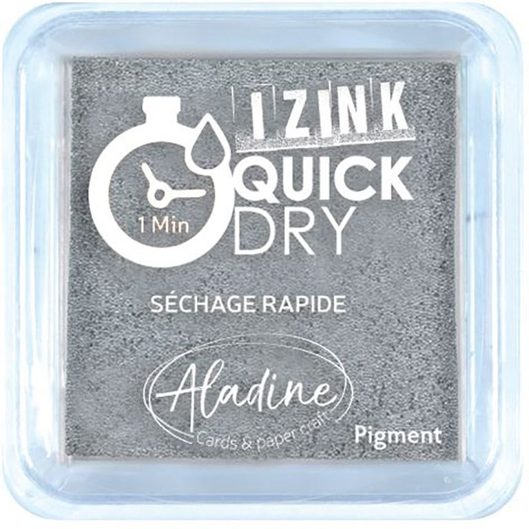 Razítkovací polštářek Quick Dy stříbrný Aladine