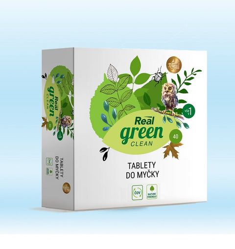 Obrázek produktu: Real green clean - tablety do myčky - 40 ks