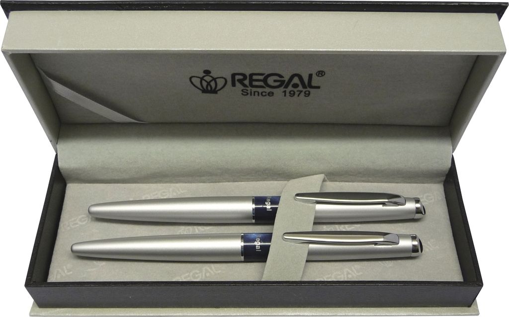 REGAL Dárková psací souprava Mercurius kuličkové pero + plnicí pero, stříbrná