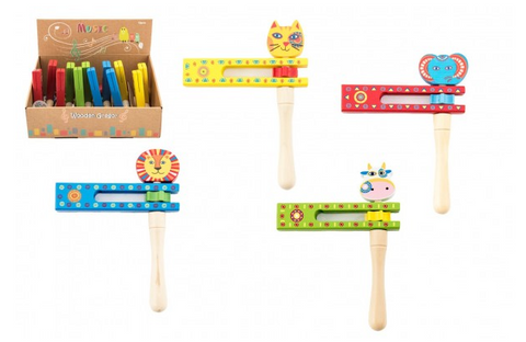 Obrázek produktu: Řehtačka dřevo 12,5 cm - mix barev