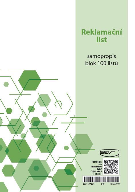Obrázek produktu: Reklamační list samopropis