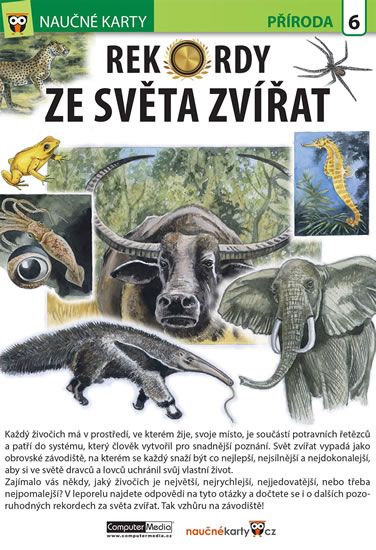 Levně Rekordy ze světa zvířat - Naučné karty