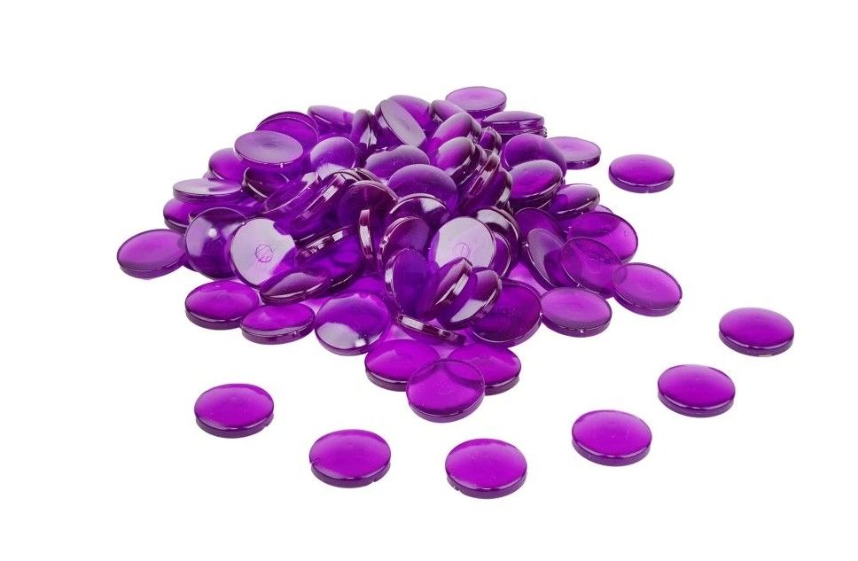 RePlastic Sada 100 počítacích kamínků průměr 20 mm, fialové