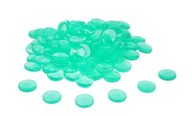 RePlastic Sada 100 počítacích kamínků průměr 20 mm, zelené