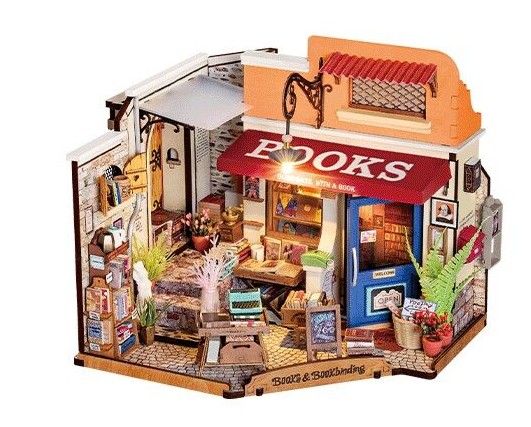 RoboTime Miniatura domečku Knihkupectví na rohu