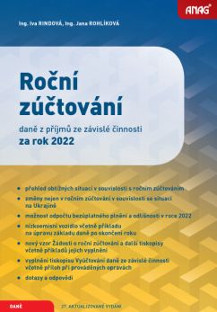 Obrázek produktu: Roční zúčtování daně z příjmů ze závislé činnosti za rok 2022