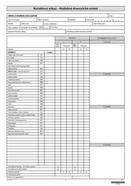 Obrázek produktu: Ročníkový výkaz - Hudebně dramatické umění