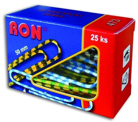 Obrázek produktu: RON Kancelářské sponky barevné 50 mm - 25 ks
