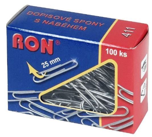 RON Kancelářské sponky s náběhem 25 mm - 100 ks