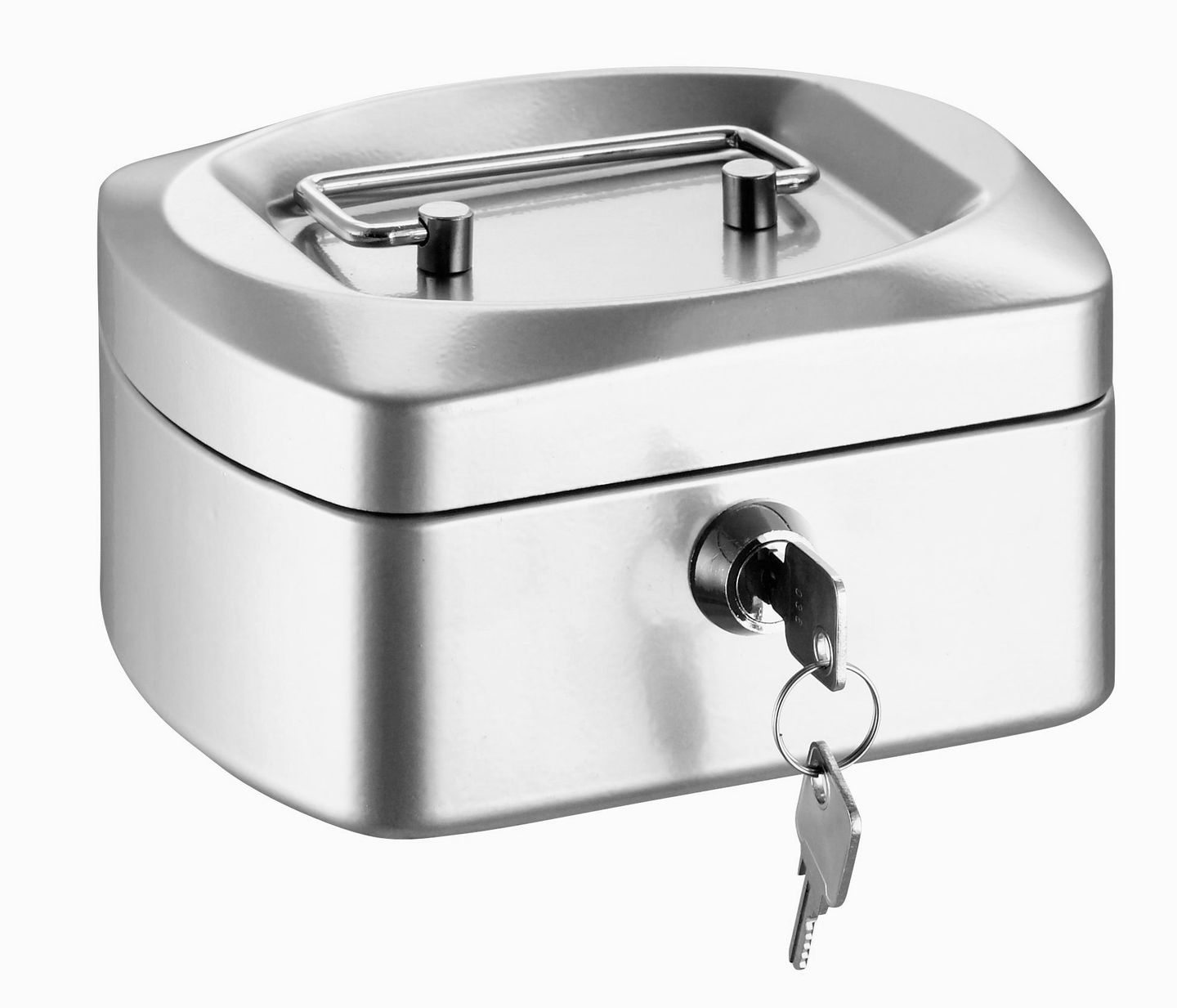 RON Kovová pokladna 15,5 × 12 × 8 cm - bílá