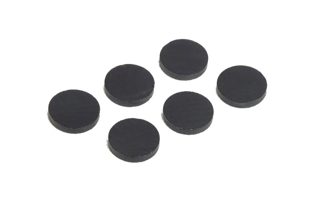 RON Magnet černý kulatý 26 mm - 12 ks