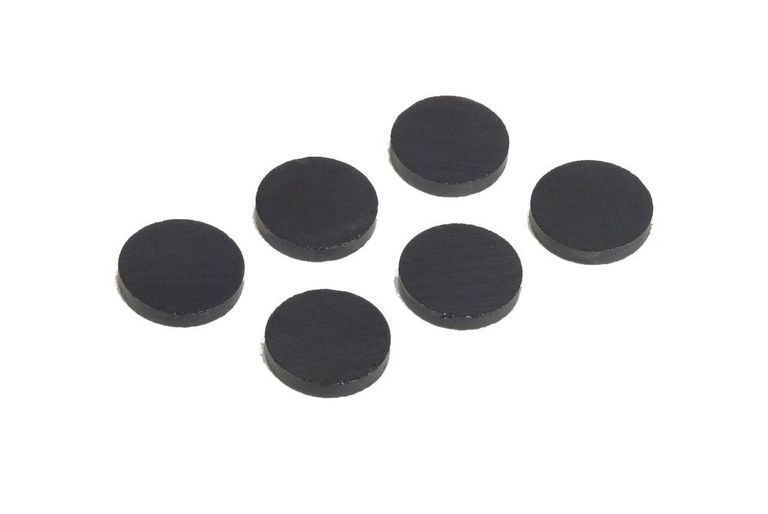RON Magnet černý kulatý 26 mm - 12 ks