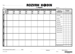 Obrázek produktu: Rozvrh hodin - 1.stupeň (s předměty)