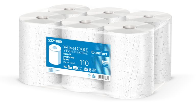 Ručníky v roli Velvet Care Profesional Maxi 2 vrstvy - 6 rolí