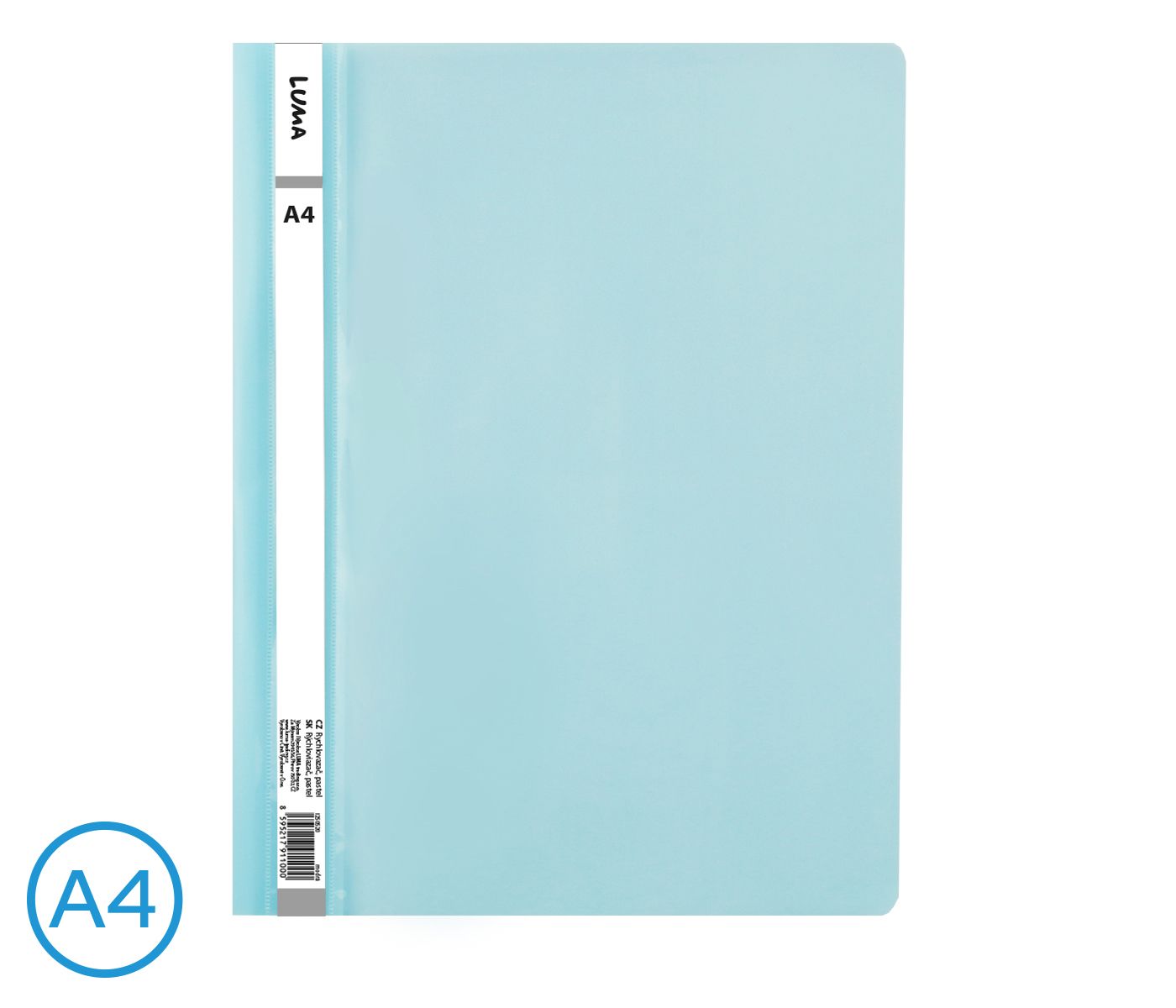 Rychlovazač LUMA A4 PP pastel - modrý
