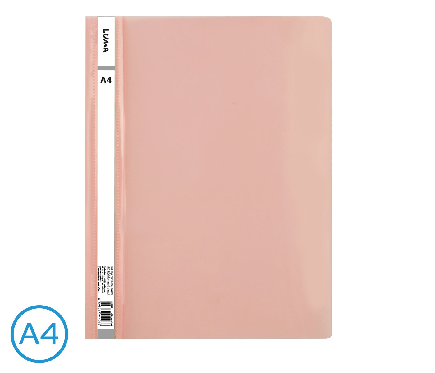 Rychlovazač LUMA A4 PP pastel - růžový