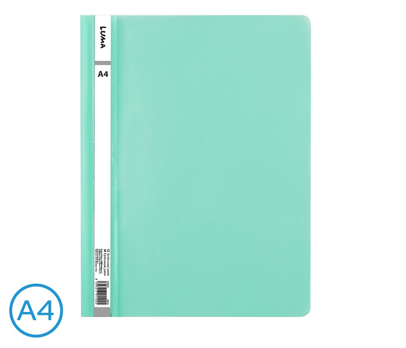 Rychlovazač LUMA A4 PP pastel - zelený