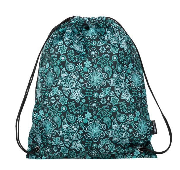 Sáček na cvičky Bagmaster - ALFA 9 B BLACK/TURQUOISE