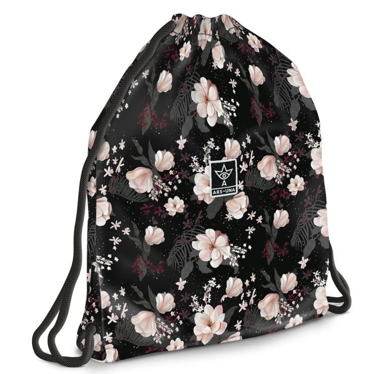 Sáček na přezůvky Ars Una - Flowery Black