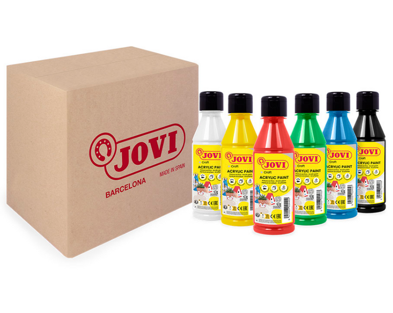 Sada akrylových barev JOVI DECOR AKRYL 6 x 250 ml, mix barev